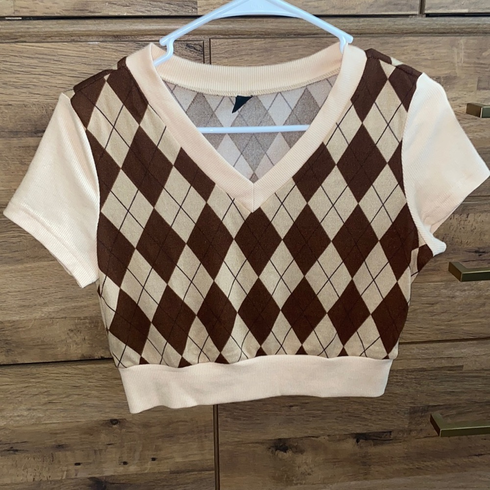 Argyle Pattern Sweater Vest